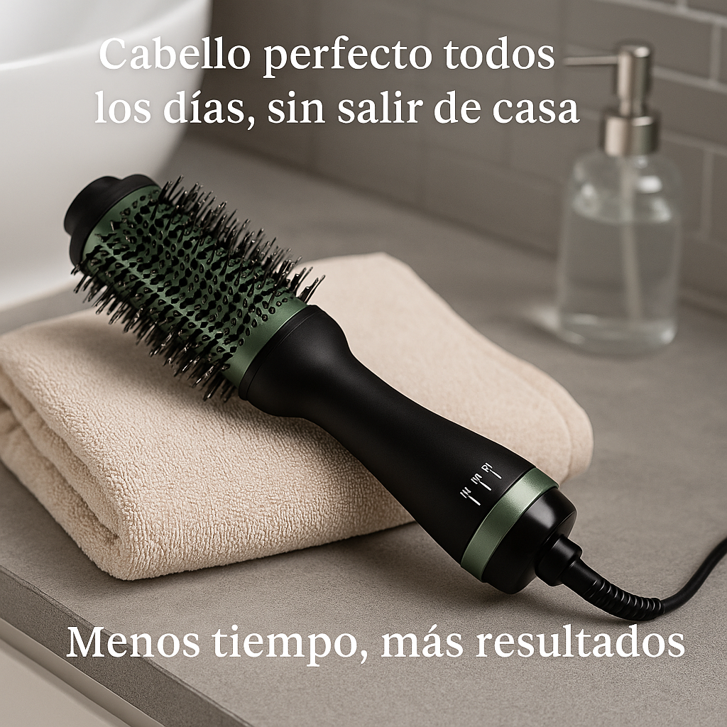 Cepillo Secador 3 en 1 — Peiná, secá y alisá en minutos AGOTADO